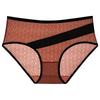 Women's Underwear With Mesh Breathable Knickers Sexy Mid Waist Briefs Ladies Underpants Fit 60kg to 125kg
