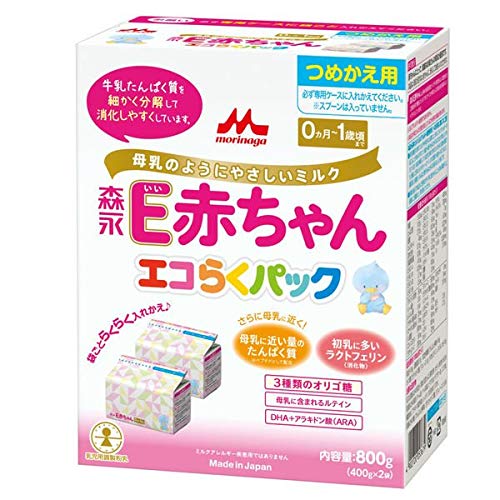 

Morinaga Eco Raku Pack Refill E Baby 800 г x 2 Набор из 5 шт. (400г пакеты)