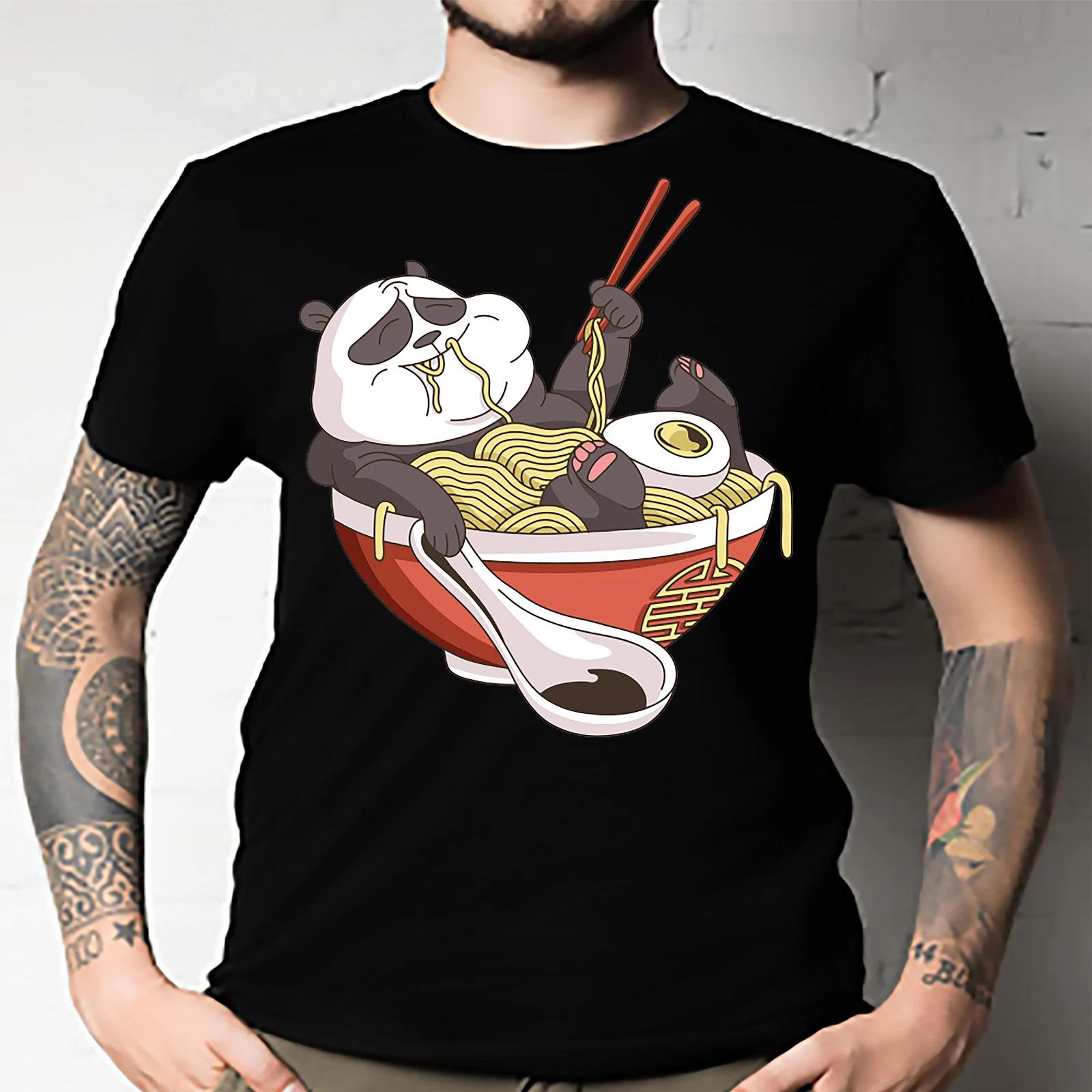 Men s and Women s T-shirts Panda Ramen XXXL