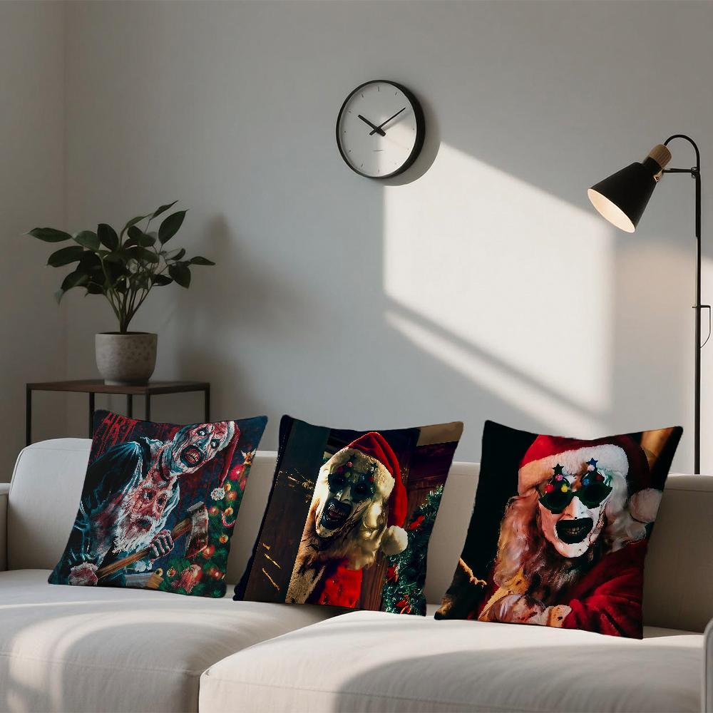 T-Terrifier cushion cover Square Sofa Cushion Cover Casual Skin-Friendly Comfortable Film Pillow 3 Horror Cover