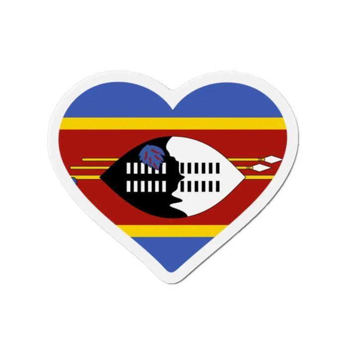 Aimant Coeur Drapeau Eswatini - Multicolore - 10 cm - 50 pièces - Résine synthétique - Mixte