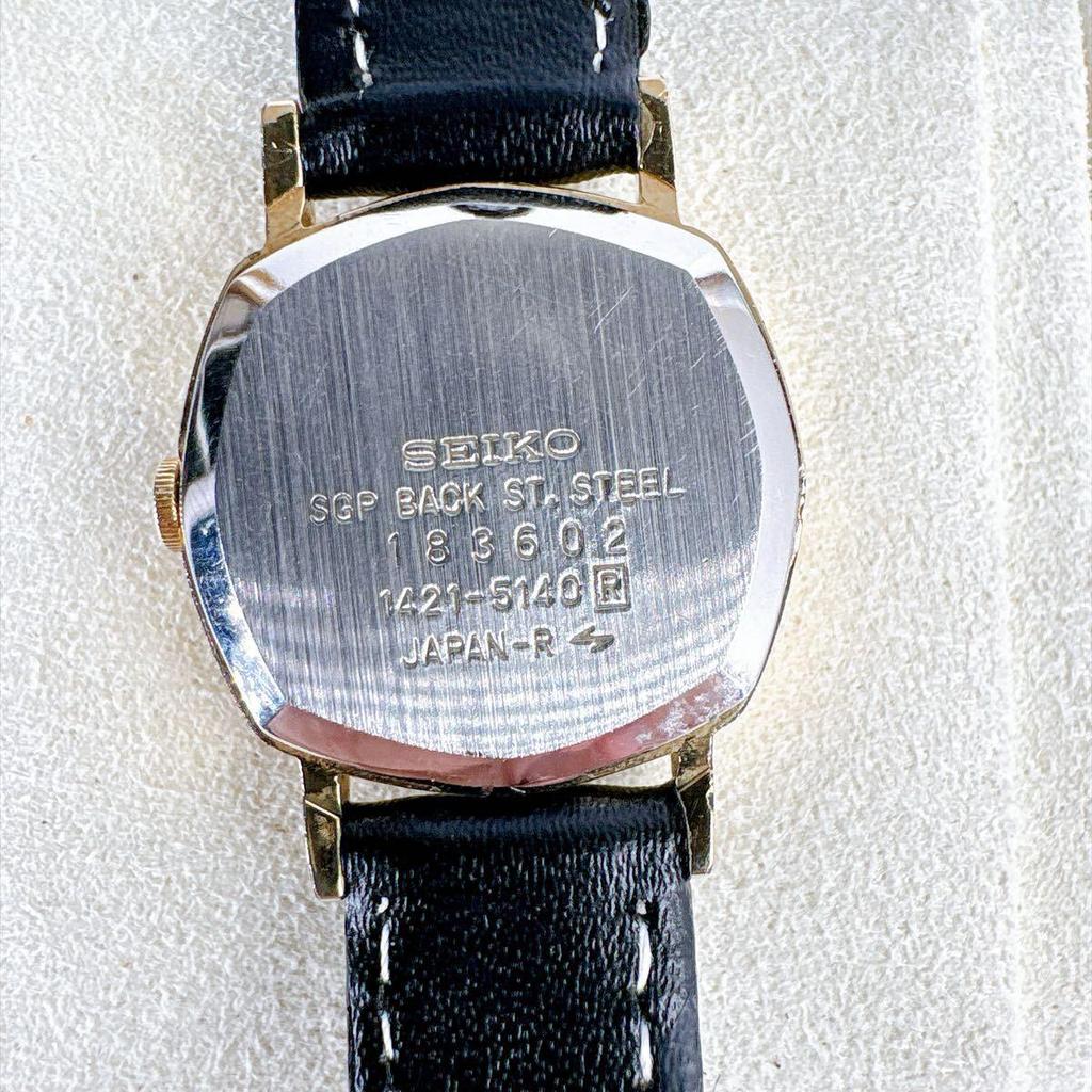 Used Working condition SEIKO Octagon watch, gold, washi-style dial, vintage