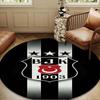 Besiktas Crest Legacy 1903 Round mat Home Decor, Chair rug For livingroom,Bedroom, doormat home decor Birthday Gift Christmas Gifts