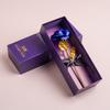 Romantic Gold Foil Rose Flower Long Stem Foil Plated Rose Flower Gift Box Colorful Artificial Rose Flower Christmas Gift