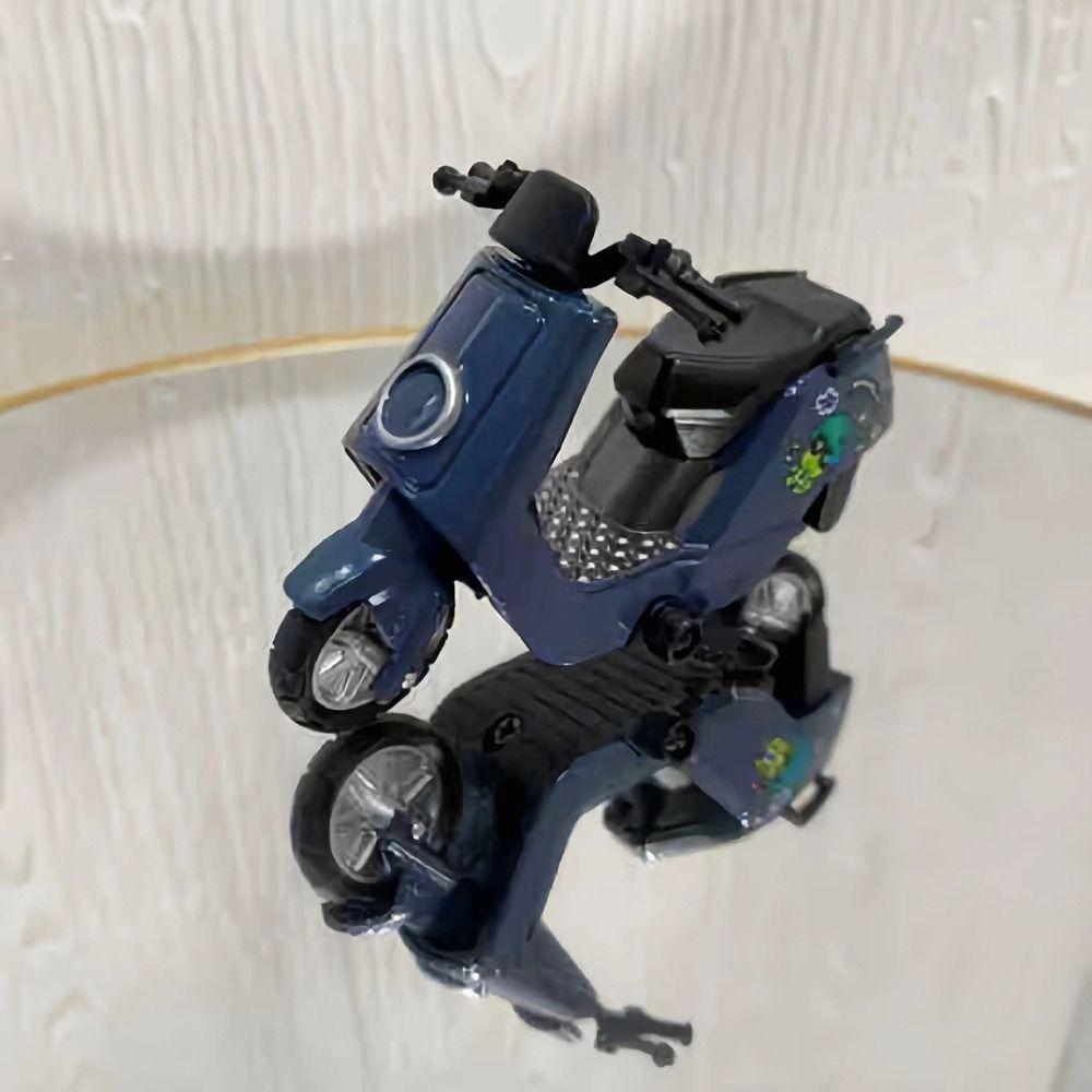 Cartoon Motorcycle Model Electric Scooter Zinc Zinc Alloy Motorcycle Toy Mini Motorcycle  Collection