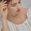 Freshwater Shell Cloud Baroque Irregular Freshwater Pearl Necklace for Women, Fashionable Collar Chain