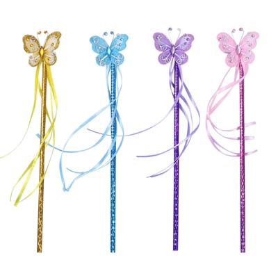 Butterfly Magic Stick Princess Cosplay Props Little Girl Character Costume Accessory for Children Girl Kindergarten