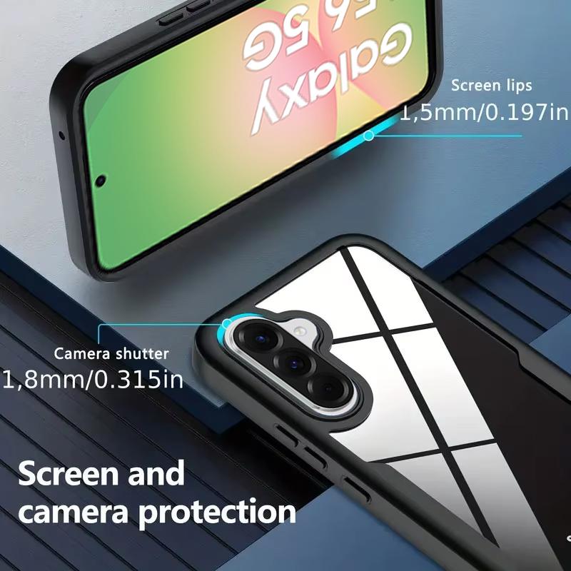 360 Protection Case For Samsung Galaxy A56 5G Transparent TPU Cover For Smaung A56 A36 A26 A16 Screen Protector Shockproof Case