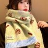 Winter Korean Version of Cute Candy Thickened Warm Knitted Scarf Female Sweet Versatile Cycling Neck Protection Student Scarf Female