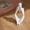 3pcs Lightweight Resin Figurine 5in Abstract Sculpture Creative Art Collectible  Home Decor