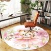 1 Stück Bär, Blumen Runde Stuhlmatte Teppich - Rutschfest, Fußmatte für Büro, Schlafzimmer und Innenraumdekoration c1125184