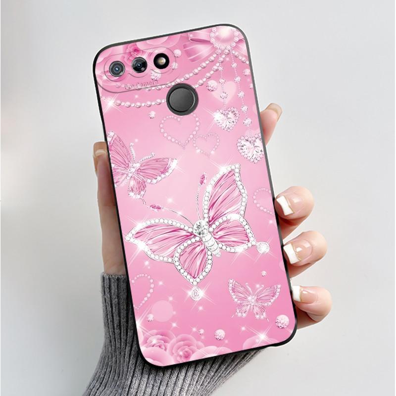 Printed Phone Case For Itel P15 A35 A25 PRO Fundas Capa Soft Silicone Black Shell for ITEL A25 Cover Cute Flower Cartoon Casing