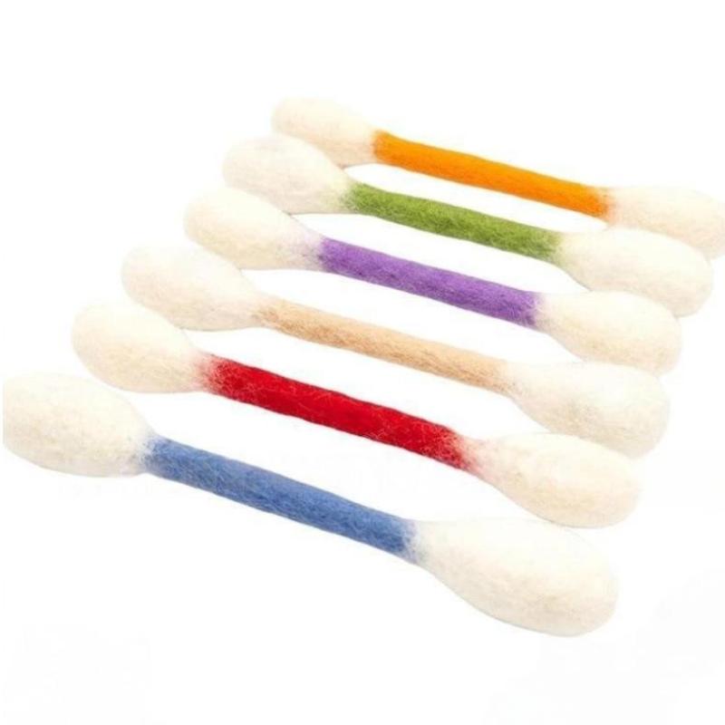 6pcs Swabs Cat Toys With Catnip Cat Chew Sticks Interactive Felt Kicker Play Durable Cat Chew Dental Teething Ropes Gift