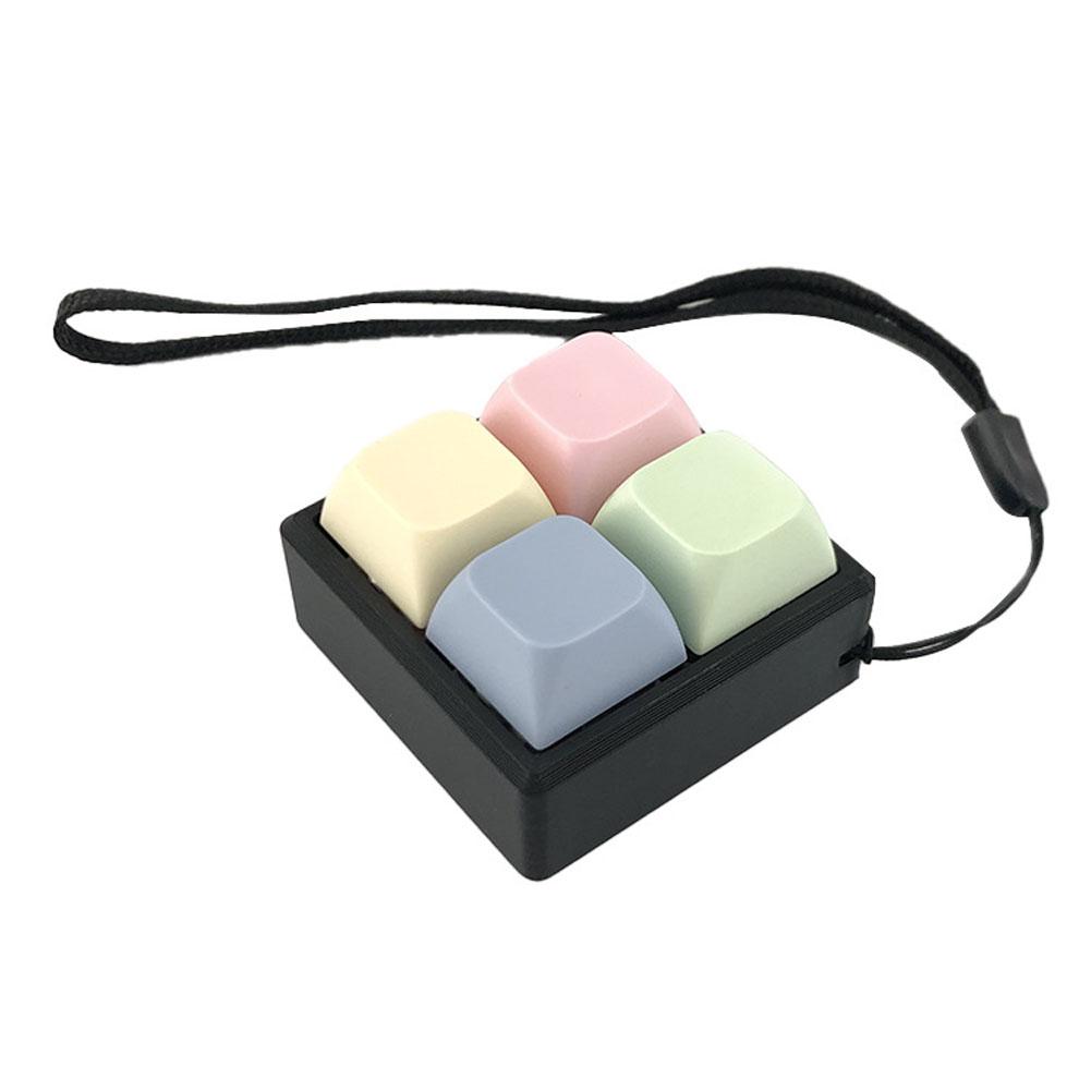 

Customizable Fidget Keyboard Keychain Soothing Color Scheme Mechanical Button Squeeze Toy Stress Relief Pendant for Bag Charm