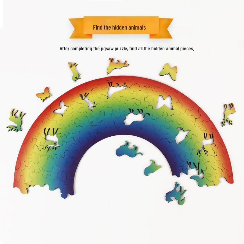 

Радуга Бесконечный Цикл Уникальная Форма Деревянный Пазл для Взрослых и Детей