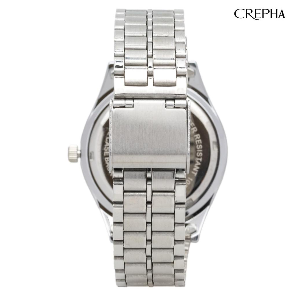 Klefer Serdica Analog Black Metal Japanese Silver Watch, Dial, Strap, Movement, SD-AM330-BKS, Men's,