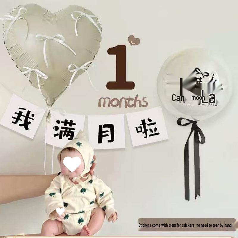 Baby Milestone Photo Props: 30/100 Days Balloons & Decorations for Boys & Girls