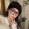 New Style Simple Black-Frame Clear Lens Fashion Glasses Large Frame Versatile for Street Style Women'S Fashion Accessory