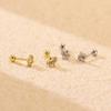 Exquisite S925 Sterling Silver Cartilage Earring with Small Screw Back, Personalized Niche Design