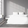 Satin bedding set 220x200 smooth striped premium white