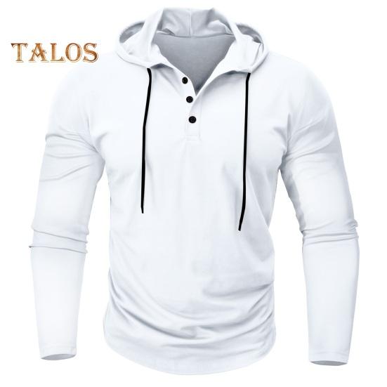 Podzim Jaro Muži Košile S kapucí Stahovací šňůrka Dlouhé rukávy Svetr Tenký Jednobarevný Střední délka Běžné Denní nošení Práce Škola Sportovní Top