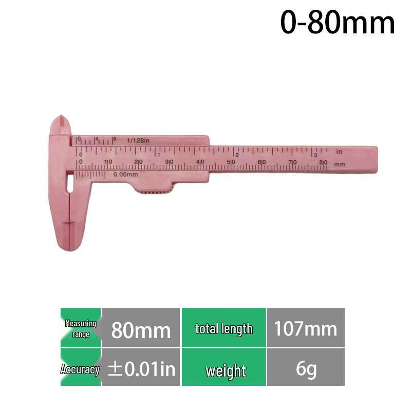 Mini 0-80mm Double Scale Vernier Caliper for Jewelry Measurement
