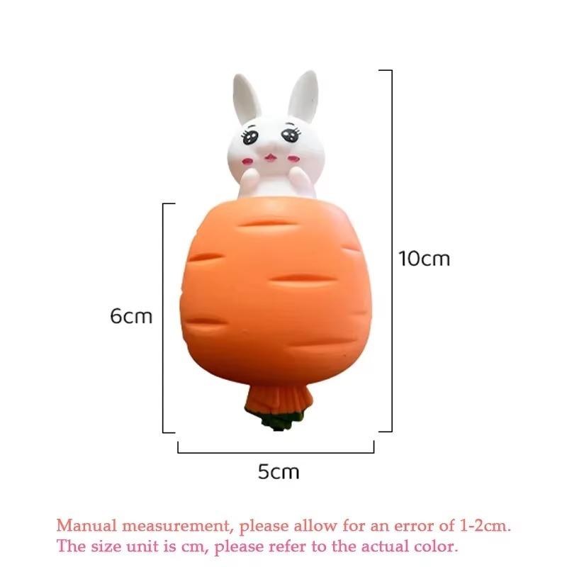 1-40PCS Carrot Rabbit Stress Relief Squeeze Toy Telescopic Radish Rabbit Toy for Kids Fun Easter Gift for Children