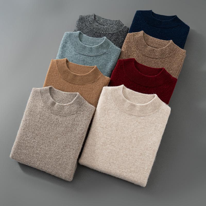 New first-line ready-to-wear semi-turtleneck cashmere sweater light luxury pullover sweater wool