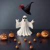 Resin Halloween Middle Finger Ghost Pumpkin Sunglasses Middle Finger Ghost Ornament Cartoon Small