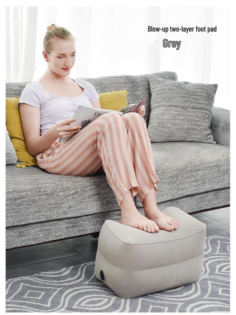 Portable Inflatable Footrest for Travel & Office