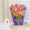 3D Pop-up Mother's Day Greeting Card with Hand-held Flowers