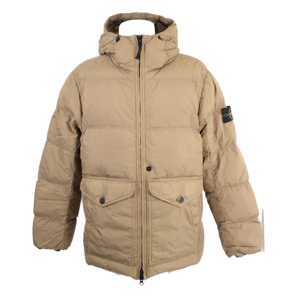 STONE ISLAND [Stan Doskonały/Autoryzowany Krajowo/24AW] 811540723 Kurtka Puchowa z Kapturem Crinkle Reps Kurtka S BrązowaUżywana