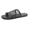 Fashion 2025 New Women's Elegant Slippers Flat Sole Large Mesh Upper Square Toe Women's Fashionable Dress Daily Commute Roman Shoes