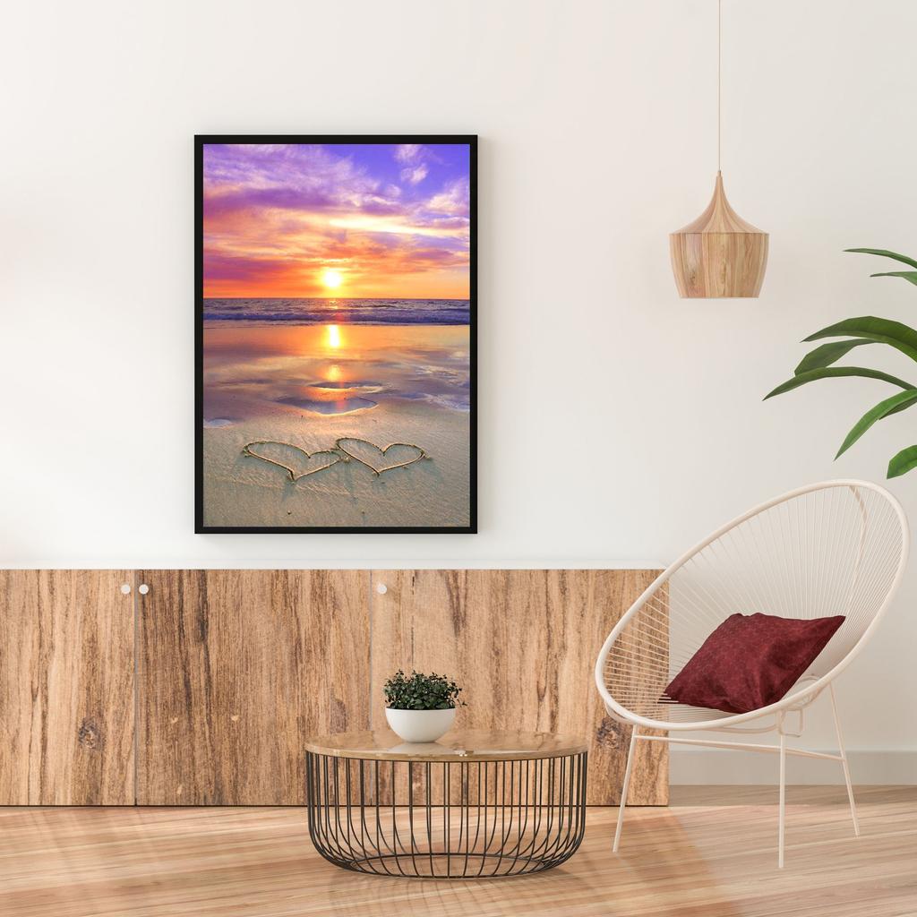 5D DIY Diamond Painting Beach and Sunset Cross Stitch Kit Mosaic Diamond Embroidery Rose Full Round/Square Drill Home Decoration