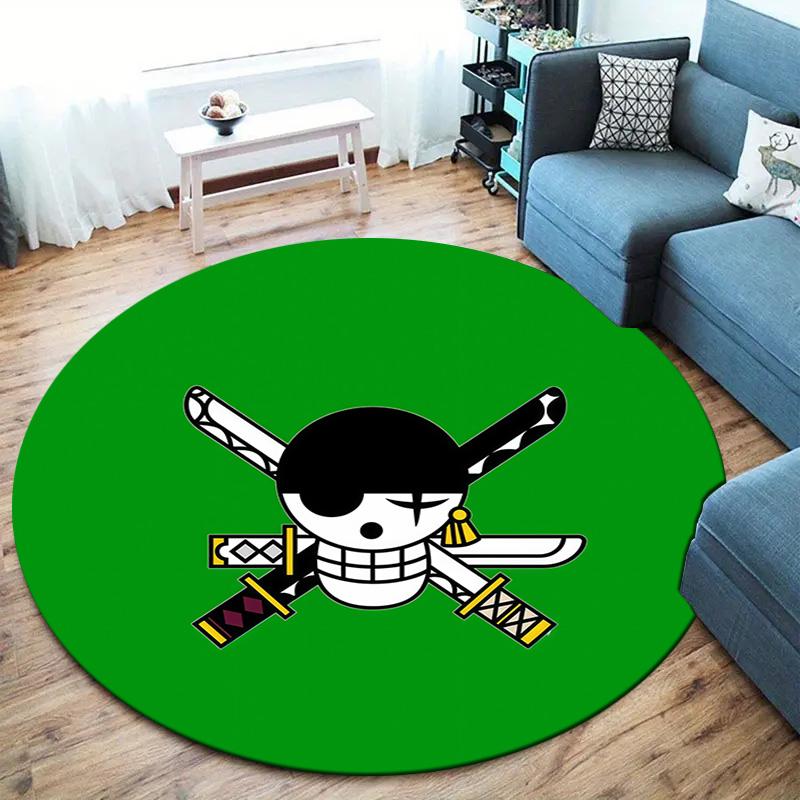 Roronoa Zoro Round Area Rug Carpet Rug For Living Room Bedroom Sofa Playroom Decor Nonslip Floor Mat