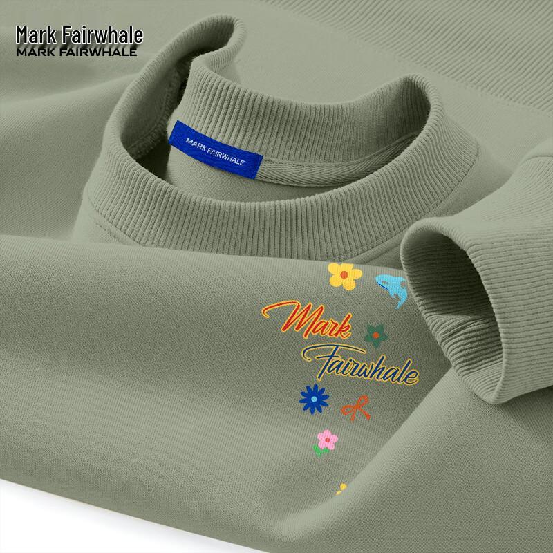 MARK FAIRWHALE Men's Loose-Fit Graphic Crewneck Sweatshirt
