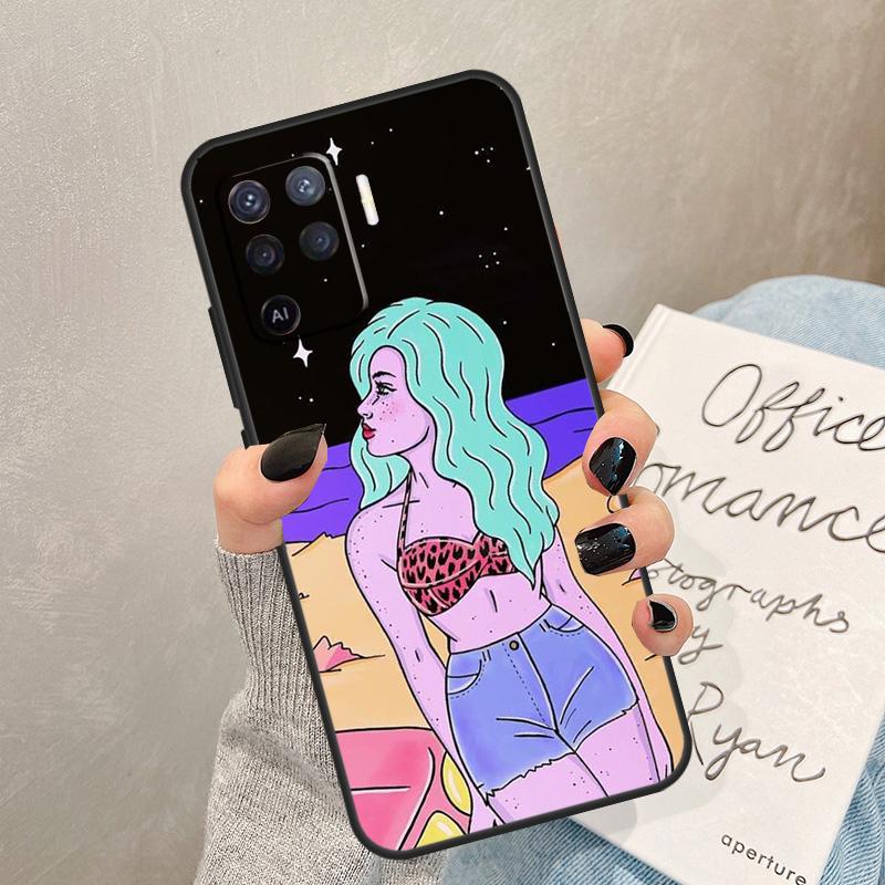 Hippie Grunge Art Case For Oppo A5 Pro A15 A17 A57 A77 A94 A74 A54 A16 A76 A96 A40 A60 A80 A18 A38 A58 A78 A98