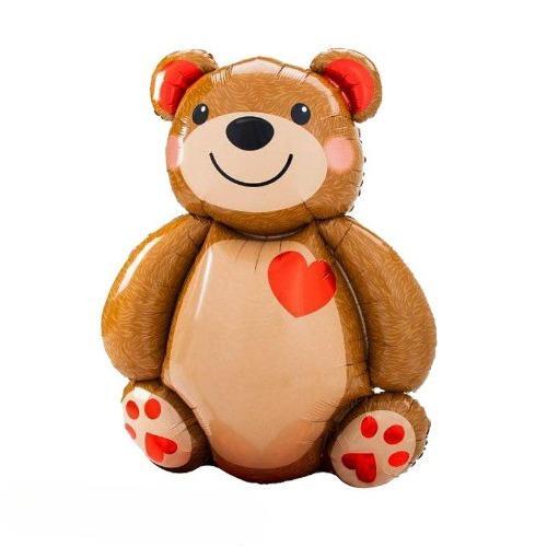

1 шт. Воздушные шары из фольги в форме сердца с мишкой, С Днем рождения, украшение для вечеринки на День святого Валентина, воздух, гелий, глобос, свадебные украшения, детские игрушки, воздушный шар