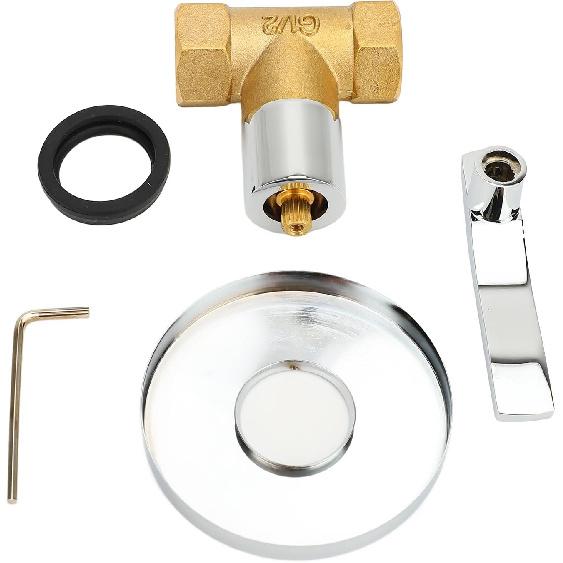 1/2 Angle Valve, Water Shut Off Valve Copper Leakage Proof Concealed Installation Water Stop Valve for Kitchen Bathroom for Faucets, Showerheads,