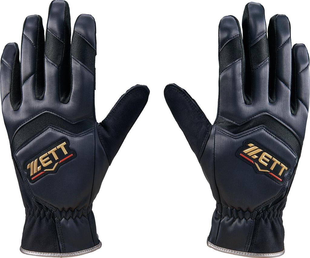 ZETT Pro Status Baseball Baserunning Black X Black BG2091E Gloves, Ambidextrous, (1919), Medium,