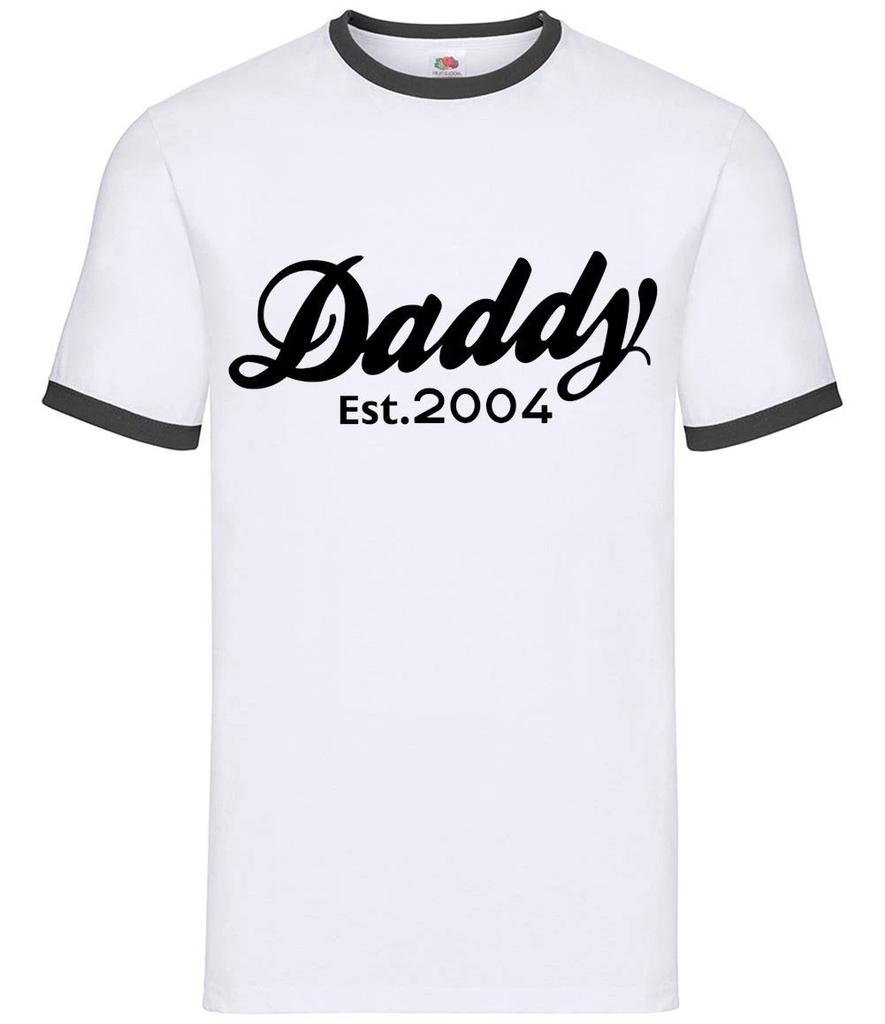 Daddy Est. 2004 - Mens Ringer - Fathers Day 19th 19 Dad Birthday Age