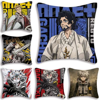 Anime GachiakutaS Pillow Covers Cartoon Sofa Decorative Home Double-sided Printing Short Plush Cute Cushion Cover