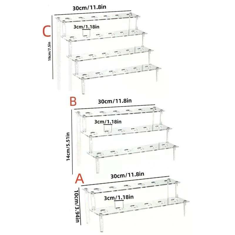 Trapezoidal Acrylic Ice Cream Cone Dessert Holder Tray Waffle Cone Display Stand Storage Rack Wedding Party Food Baking Tools