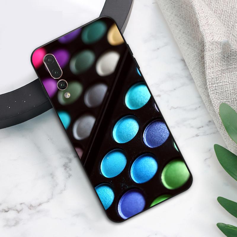 Makeup Eyeshadow Palette Case For Huawei Nova Y73 Y72 Y70 Y90 Y60 Y61 Y91 12s 12i 11i 8i 9 10 SE P40 Lite P60 P30 Pro
