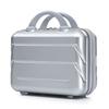14"/19" 2-Piece ABS Spinner Suitcase Set with Combination Lock & 14" Cosmetic Bag (Silver)