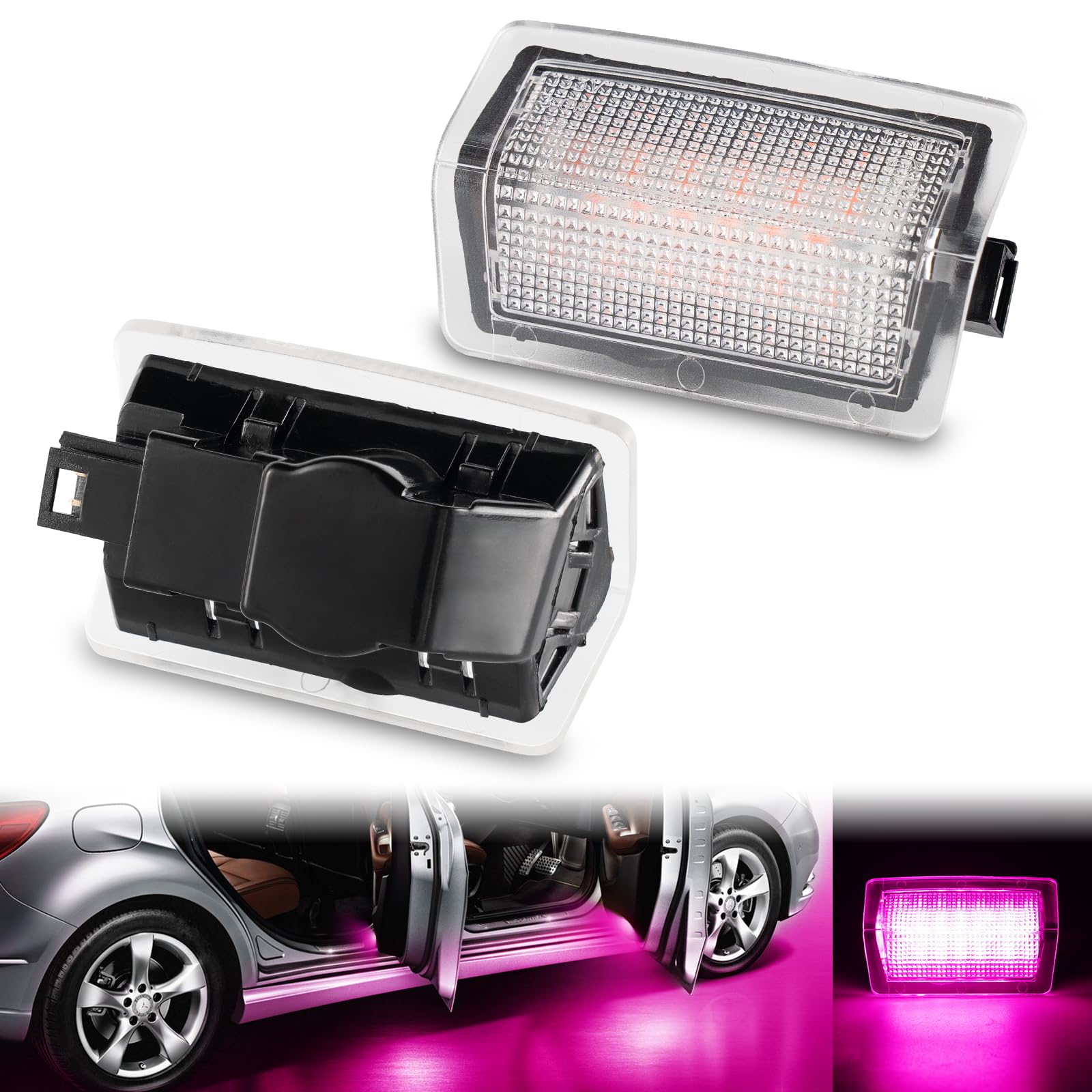 

Применимый плафон подсветки салона GemPro, Белый, Светодиодная шторка, Для Mercedes Benz, A-Class W176, B-Class розовый