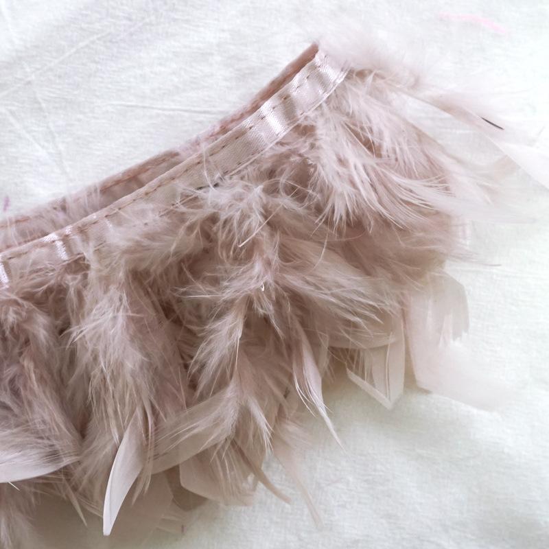 50Pcs Turkey Feather Fire Piece Feather Cloth Edge, Skirt Lace Feather Wall Feather Light Diy Dance Suit Decorative Materials