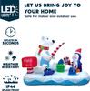 JOYFY 6 FT Long Christmas Inflatable Penguin & Polar Bear Decoration,Blow Up Yard Decoration for Christmas Party Decorations