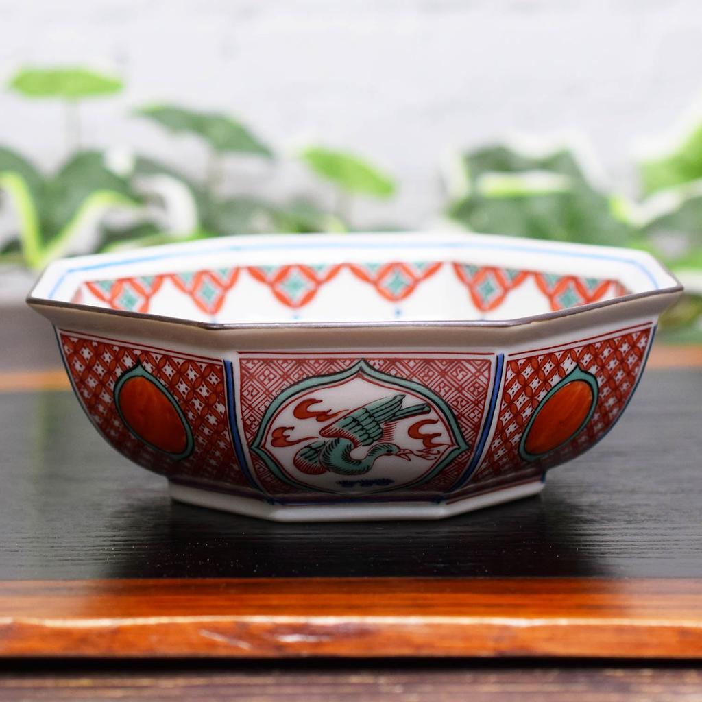 Japanese Warehouse Stylish Tableware Kutani Ware Bowl Ceramic Red Ceramic Luxury Japanese Tableware Moribachi Bowl Made In Japan