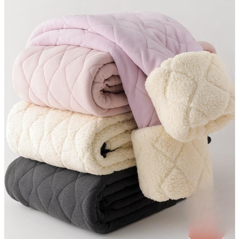 Cotton Pants Female Padded and Thickened Winter Outside Wearing De Down Bottoming Pants High Waist Lamb's Wool Warm Pants